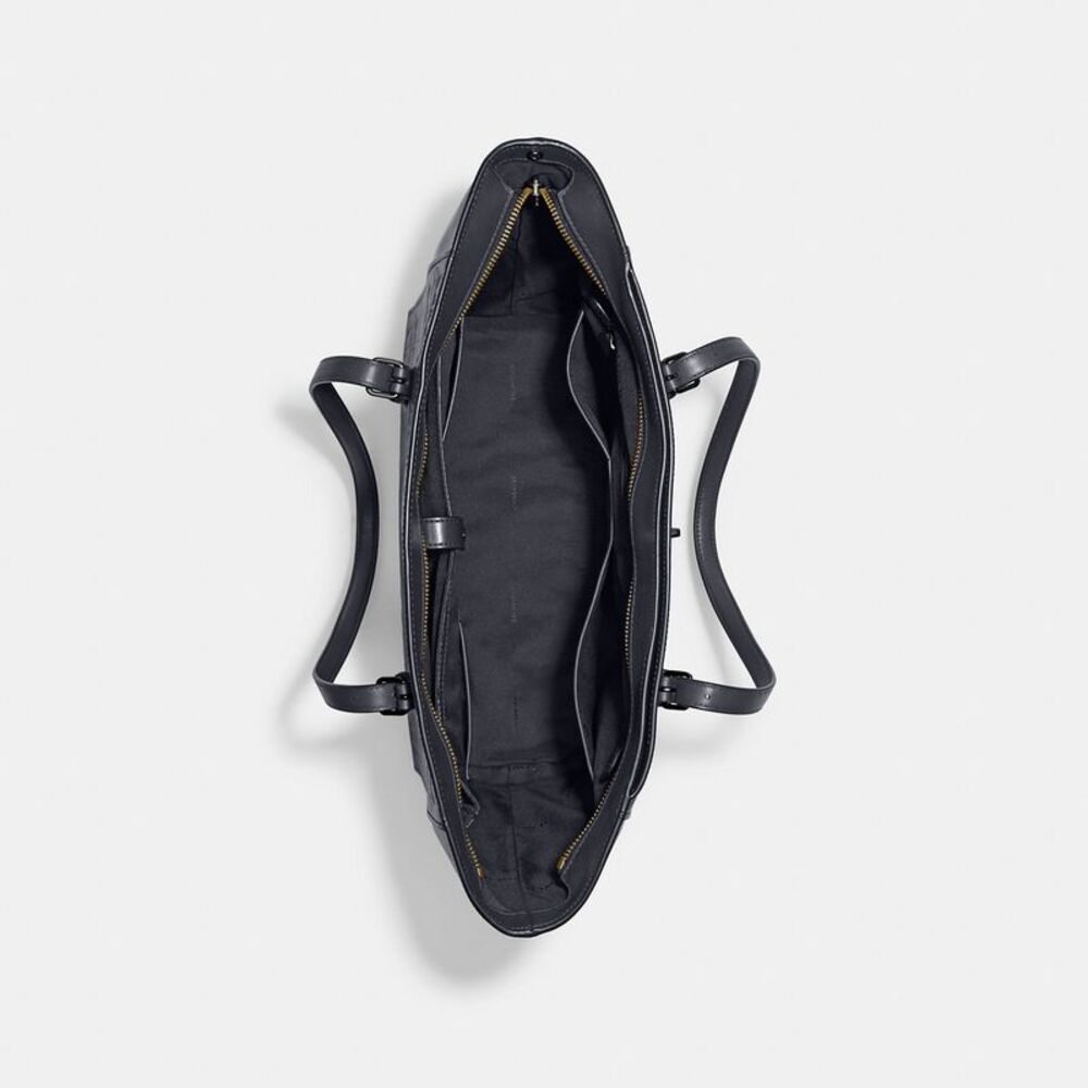 ALMOST PERFECT Coach Turnlock Tote In Signature Leather - Picture 3 of 6